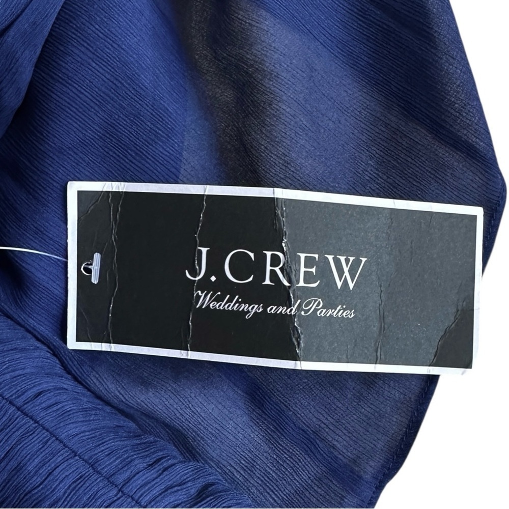 J.Crew Selma Strapless Silk Taffeta Dress Navy Blue 6 Cocktail Bridesmaid NWT - Picture 7 of 12